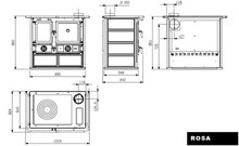 sporák Rosa  - rozměry
